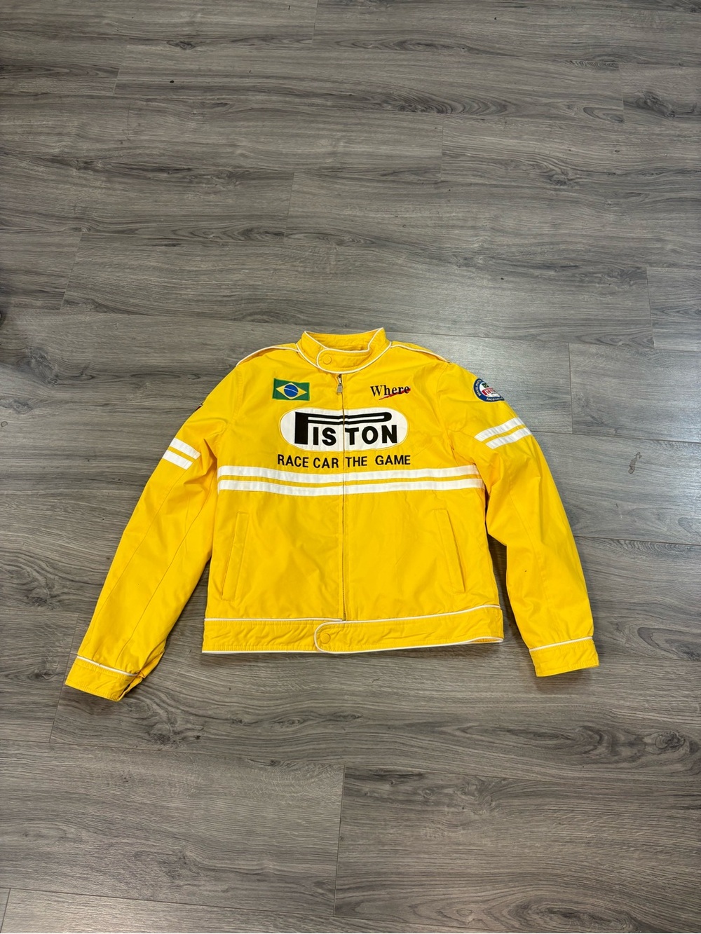 Yellow Piston Racing Bomber Jacket